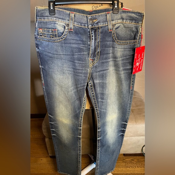 True Religion Geno Men's Distressed Blue Relaxed Slim Jeans